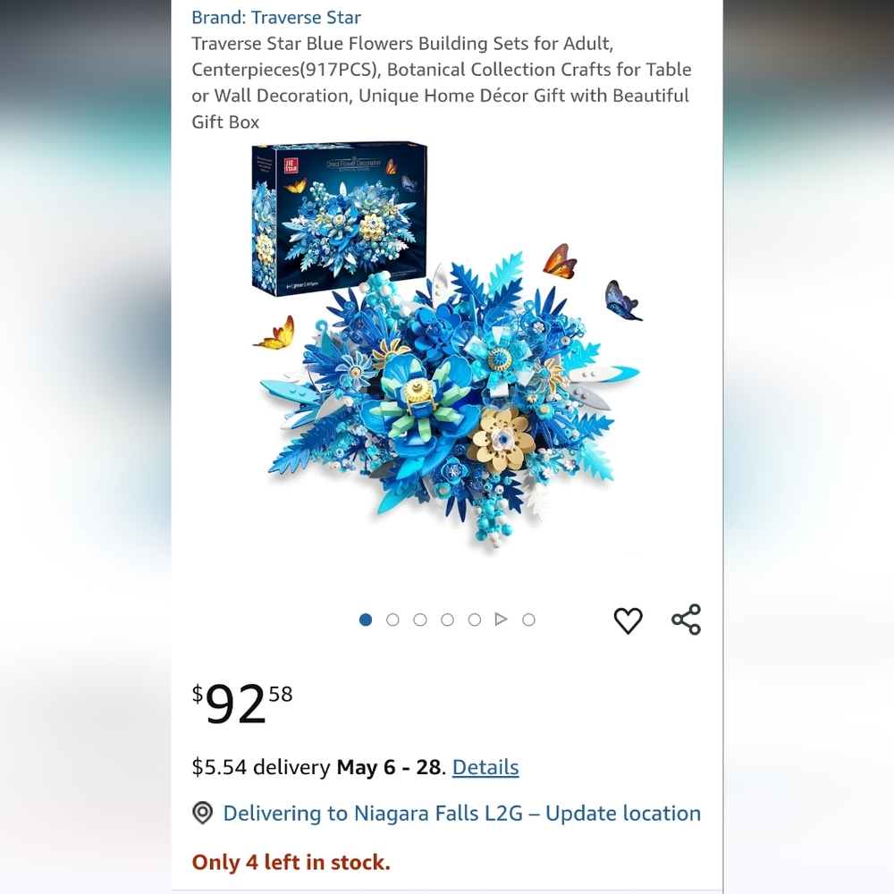 Traverse Star Blue Flower Building Set